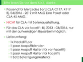 CLA 45 AMG Diffusor + Schwarz Auspuffblende für Mercedes Benz CLA C117 X117 W117 AMG Line 2016-2019 di9